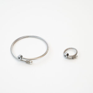 Bracelet & bague en argent pour homme 