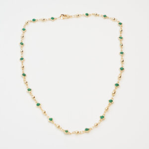 Collier plaque or  – collier mixte